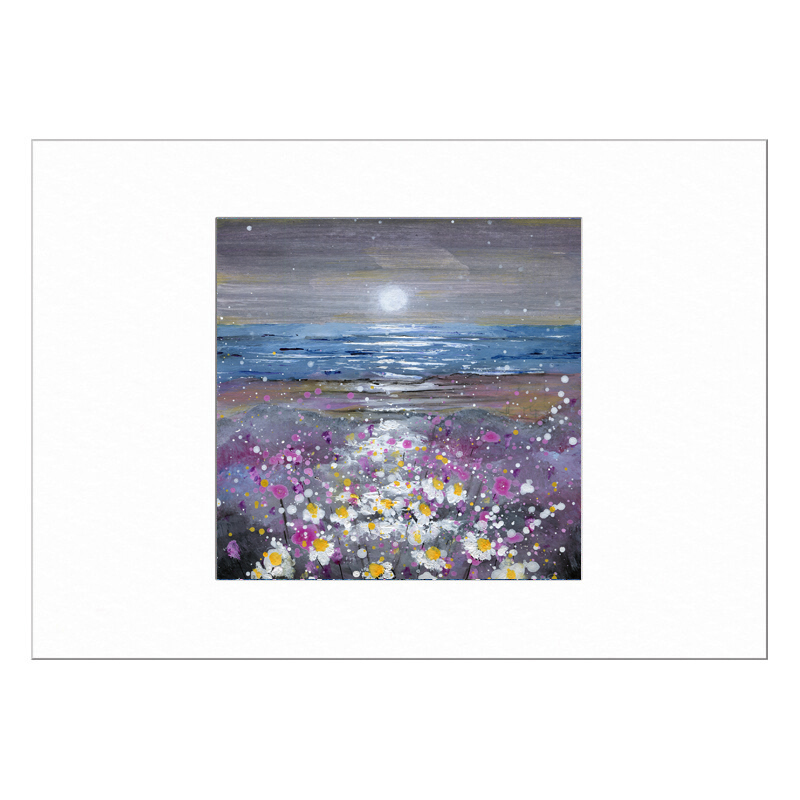 Moonlight on the Daisies Limited Edition Print with Mount